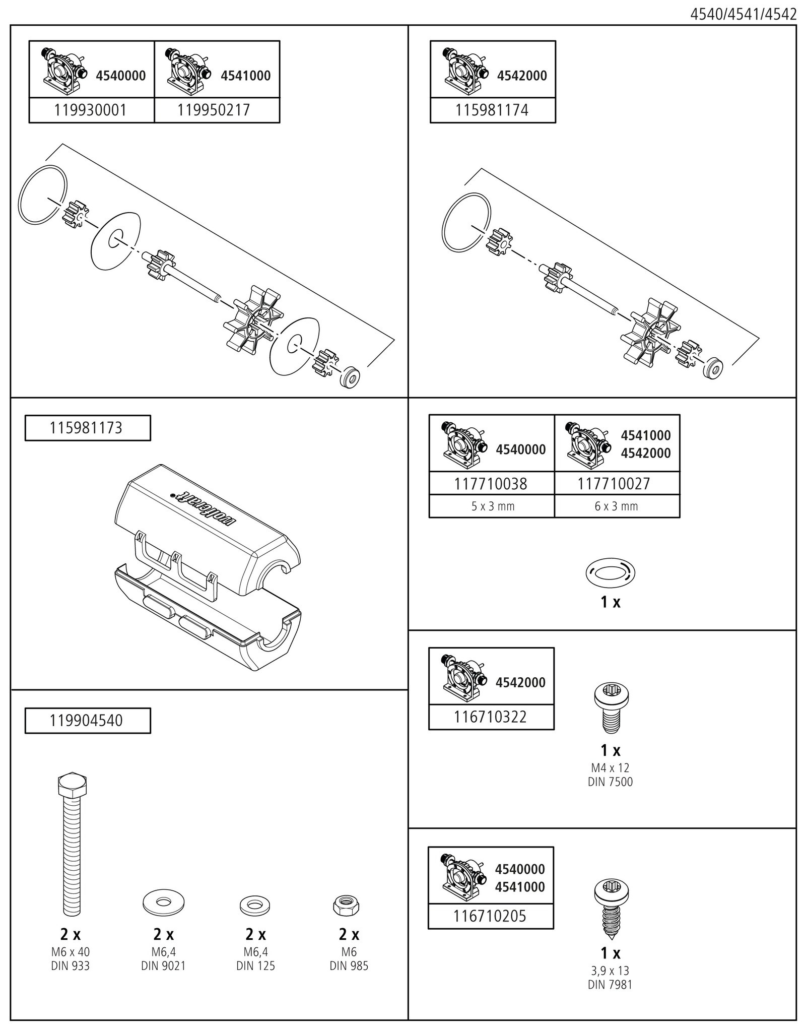 Spare Part Image Drill Pumps 4540 4541 4542